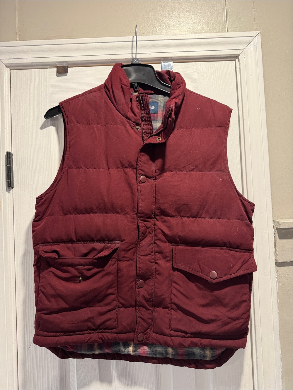 St. John's Bay Quilted Puffer Vest - Deep Burgundy